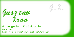 gusztav kroo business card